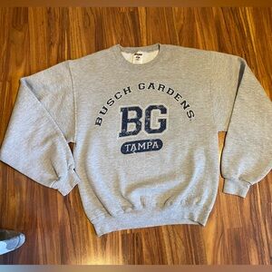 Busch Gardens Tampa Jerzees Gray Sweatshirt